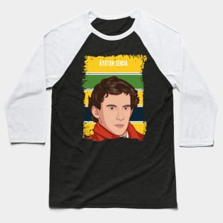 Ayrton Senna Illustration Tribute Baseball T-Shirt